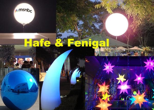 Buy cheap 1.6m Events Inflatable Lighting Decoration Balloon Star Lighting Cone from wholesalers