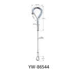 Steel Cable Lifting Slings 32.5*76mm Die Cast Hook Fitting YW86544