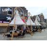 Buy cheap Waterproof Outdoor Wood Desert Tipi Bamboo Hotel Tents Poles for Party and Event from wholesalers
