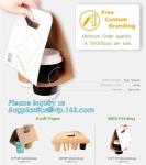 Paper cup carrier, Custom Take Away 2 Drink Coffee Cup Carrier, Disposable Paper
