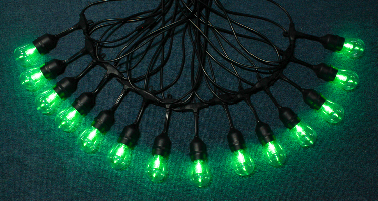 48FT 15 Bulbs Commercial Grade LED String Lights S14 RGBW LED Retro Edison Christmas Holiday Festoon Lighting Remote Controlled