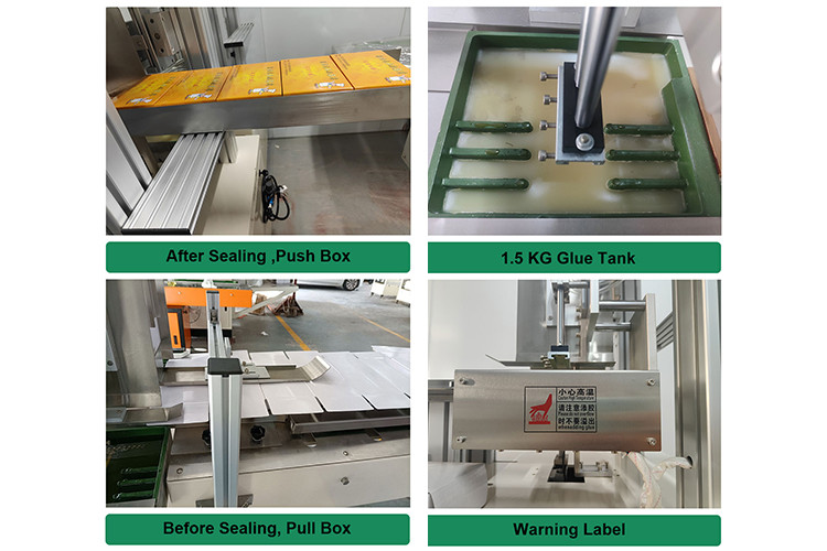 Hot Melt Glue Paper Automatic Carton Sealing Machine 60pcs/min with belt