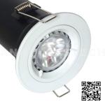 Die Cast Aluminium GU10 Fixed Fire Rated Downlight - White Color
