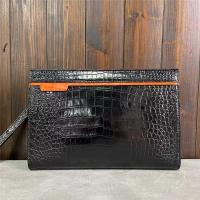 Buy cheap Authentic Crocodile Skin Businessmen Envelop Clutch Wristlets Purse Genuine product
