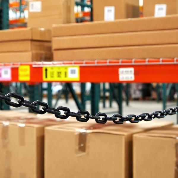 Crowd Control Barrier Steel Link Chain Fence Black Plastic Chain Injection Structure