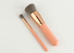 Vonira Fashion Mini Travel Makeup Brush Set Rosy Pink Color With Zipper Case