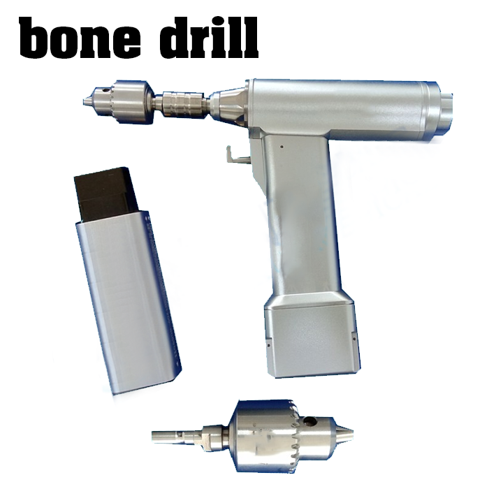 Surgical hand electric bone drill set with battery