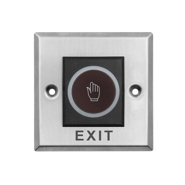 Square Size 86*86mm Stainless Steel Touchless Infrared Exit Button with LED