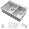 Buy cheap 33 Inch Drop In SUS304 Stainless Steel Kitchen Sink Easy Cleanning from wholesalers