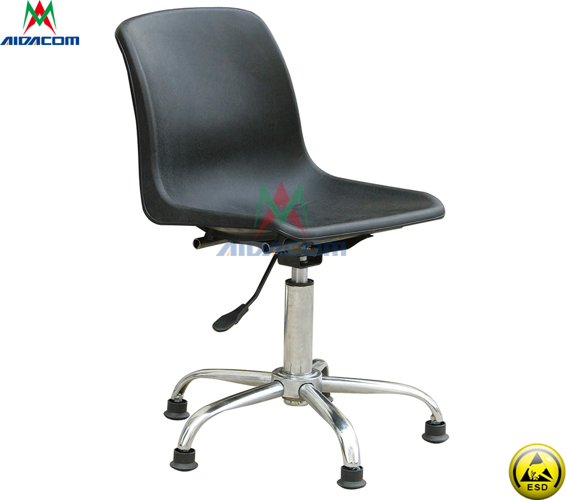 Black Laboratory 430 X 400mm Chrome Plating Feet ESD Chairs
