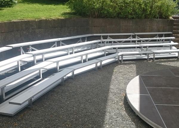 Buy cheap Stadium Fixed Aluminum Sports Bleachers 430mm Seat Height With Double Foot Planks from wholesalers