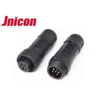 Buy cheap IP68 Power Signal Connector Soldering Cable Screw Locking Type Black Color product