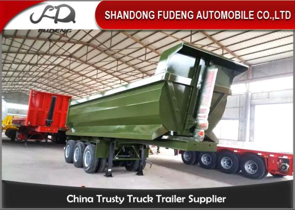 Buy cheap Tri - Axle Hydraulic Dump Semi Trailer U Or Square Shape 40CBM Box Dimension from wholesalers