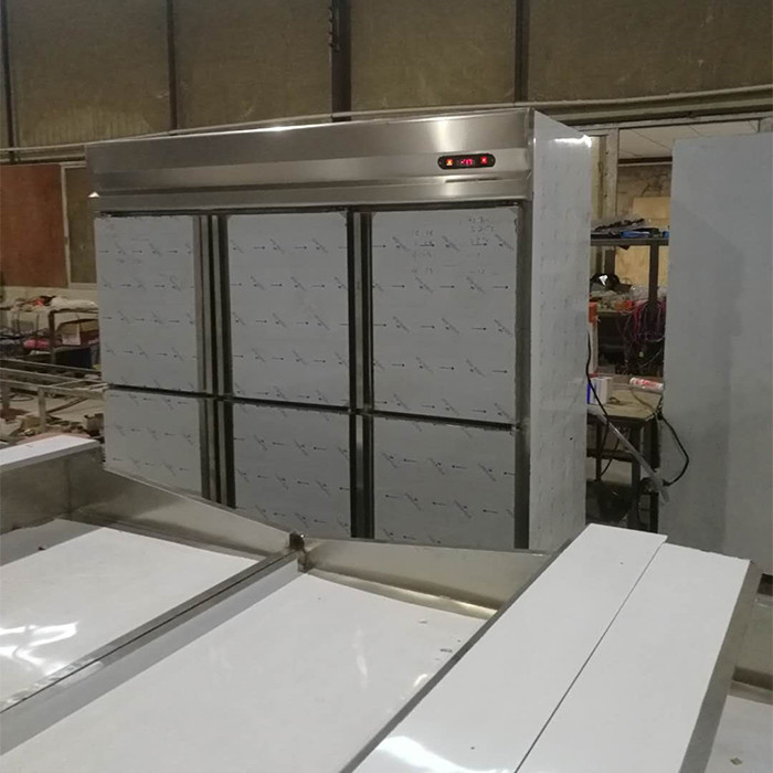 880W 6 Door Commercial Stainless Steel Refrigerator Freezer