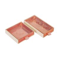 Buy cheap Yellow Pink 2mm Thick Cardboard Cardboard Eyelash Box With Plastic Tray Window product