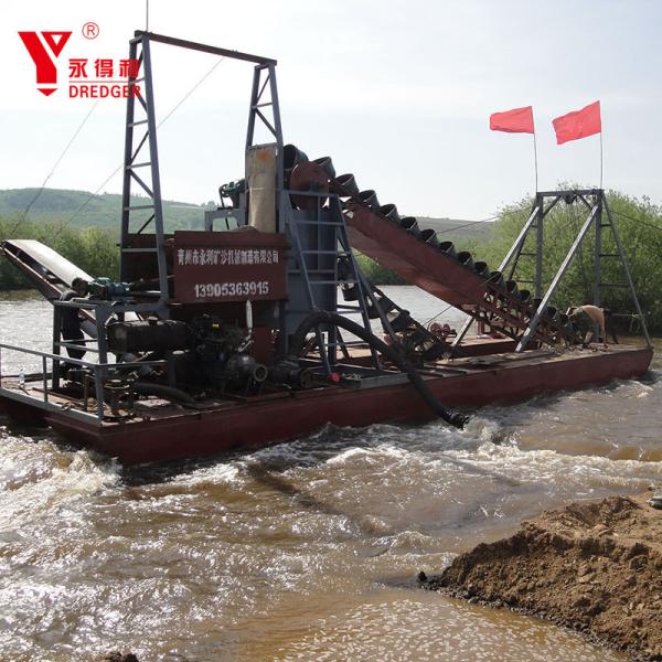 Buy cheap High Efficiency Bucket Chain Dredger Diesel Power Type For Gold Mining from wholesalers