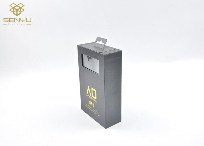 Recycled Grey Cardboard CMYK USB Cable Packaging