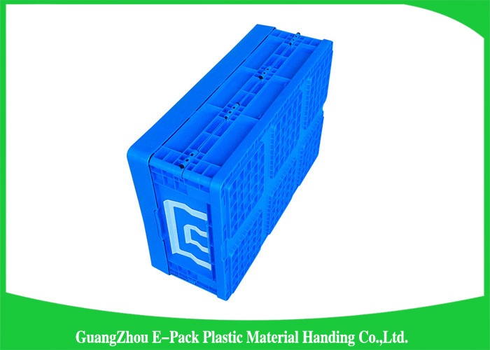 Stackable Plastic Pallet Boxes PP Material , Folding Plastic Crates Transport Moving