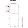 Buy cheap 70mmx50mm 1mil White Matte High Temperature Resistant Polyimide Label from wholesalers