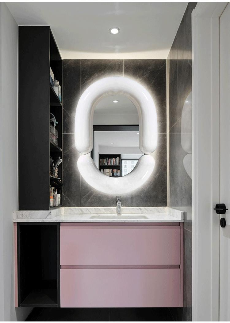 Oval Bathroom Led Wall Full Length Mirror Hanging Vanity Tall Mirror