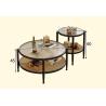 Buy cheap Rattan Glass Tea Table Japanese Style Double Glass Coffee Table from wholesalers
