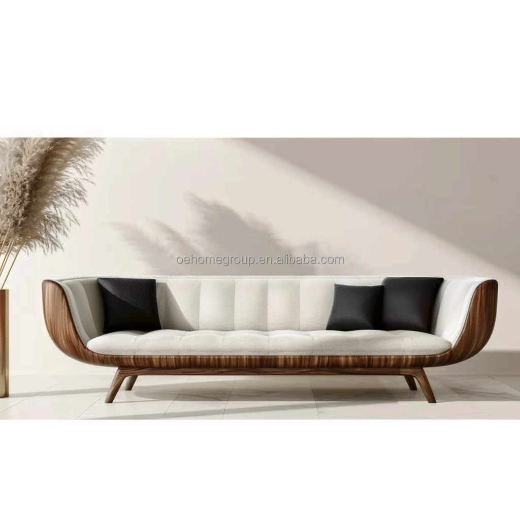 Modern White Sectional Sofa With Solid Wood Leg Perfect Addition To Home Living Room Furniture
