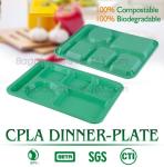 biodegradable plastic melamine fast food 5 compartment divided lunch, hospital