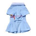 Knitted Rib Collar Embroidered Customized Pet Dress for Spring / Summer