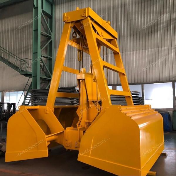 Buy cheap Four Rope yellow color Crane Grab Bucket 12 CBM Hydraulic Rock Grapples from wholesalers