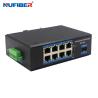 Buy cheap Aluminum Case Gigabit Industrial Switch SFP to 8x10/100/1000Base-T RJ45 Din Rail 24V from wholesalers