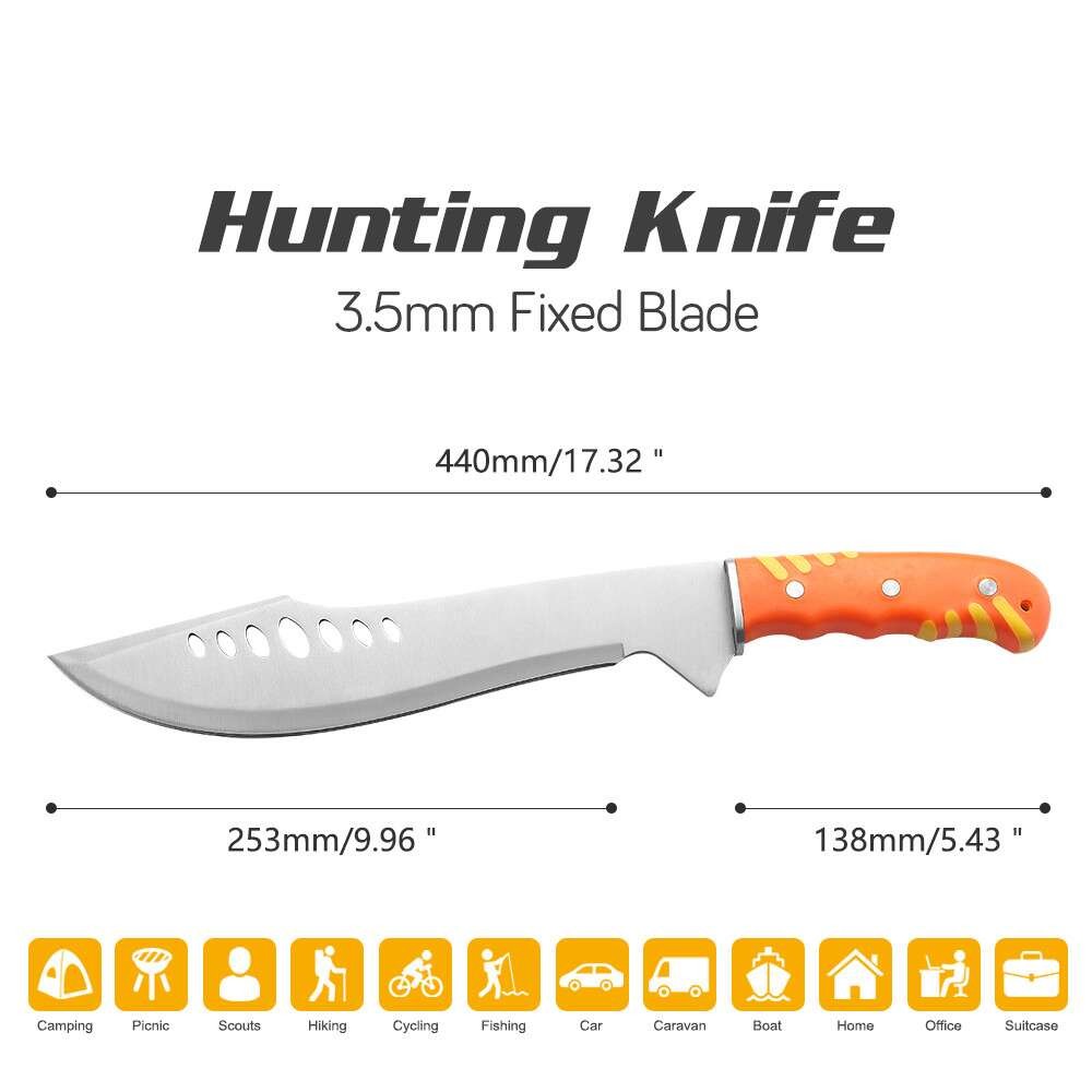 Polish Hunting Knife 44cm 3.5mm High Carbon Machete Plastic Handle Piercing