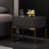 Buy cheap Luxury Hotel Modern Nightstand Wooden Bedside Table With Metal Legs from wholesalers