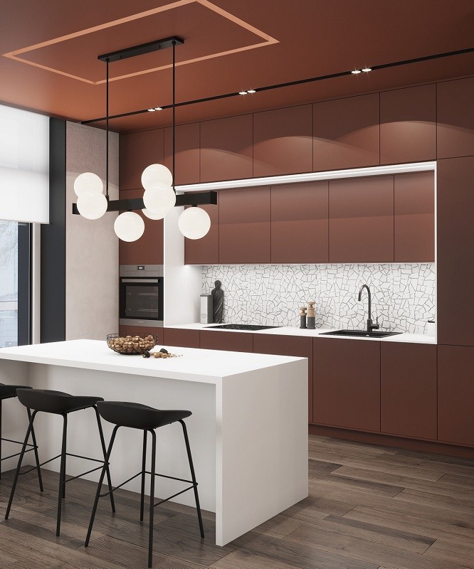 Stuya Modern Kitchen Cabinet With Oven Microwave Home Appliance Cuisine Moderna Furniture Design