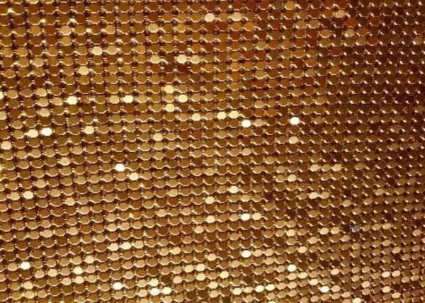 Buy cheap Fashion Brass / Aluminum Alloy Metallic Mesh Fabric Colth Sequin Fabric from wholesalers