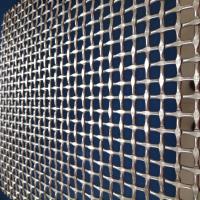Buy cheap Frame Antique Brass Crimped Woven Wire Mesh Decorative Metal For Architecture product