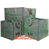 Buy cheap Square Bottom Green Leaf Collector Biodegradable Garden Bags PP WOVEN Fabric garden waste sacks with handles from wholesalers