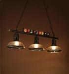 Ip20 E27 Metal Pendant Lamp Fixture With Clear Glass Shade