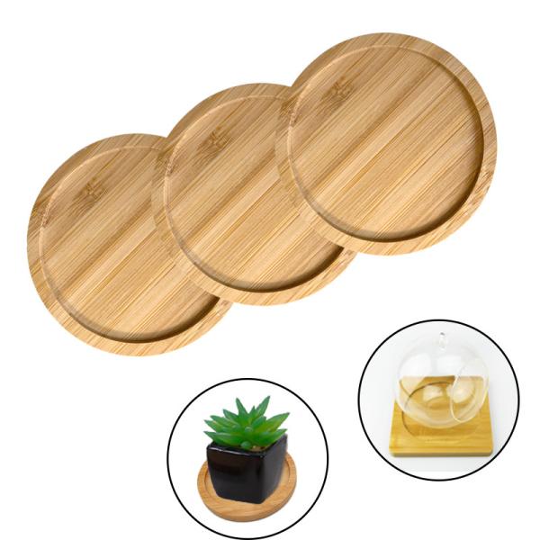 Buy cheap 6 Pack 9cm Round Blank Bamboo Coasters Bar Home Cup Coasters from wholesalers