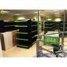 Buy cheap Black Colour Supermarket Gondola Shelves Perforated Middle Back Panel 1.8M High from wholesalers