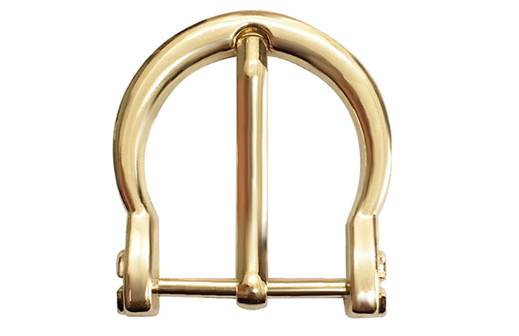 Semi Circular Gold Plate Belt Buckles 25MM Fashion Style For Lady / Women