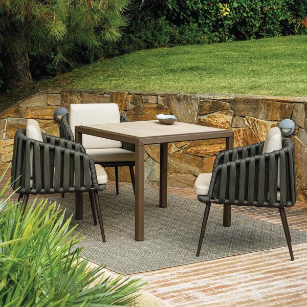 Buy cheap Contemporary Outdoor Coffee Table And Woven Rope Chair Set For Hotel Leisure from wholesalers