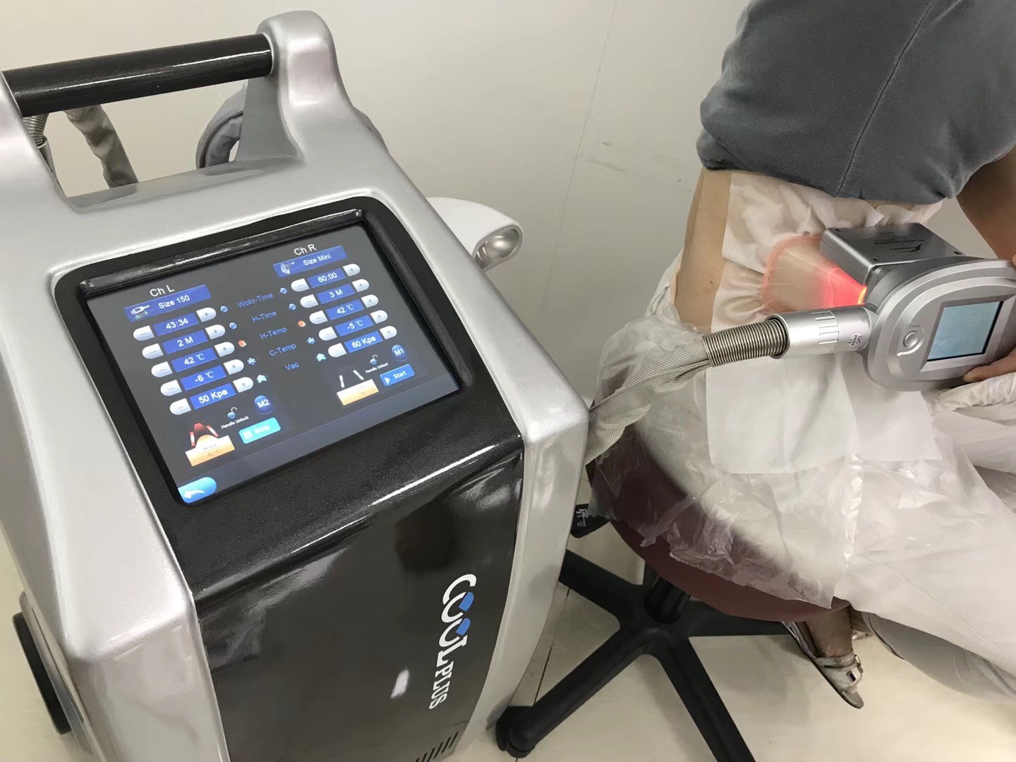 Cryolipolysis Fat Freezing Machine Cryo Lipolysis device With Double Chin handle