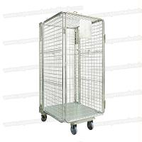 Buy cheap Wire Mesh Metal Trolley Storage With Wheels Logistics Cart product