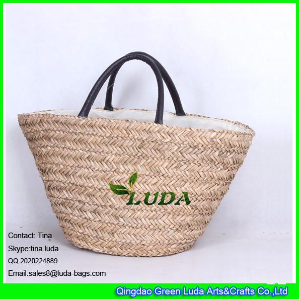 Buy cheap LUDA new straw handbag wholesale palm straw bag from wholesalers