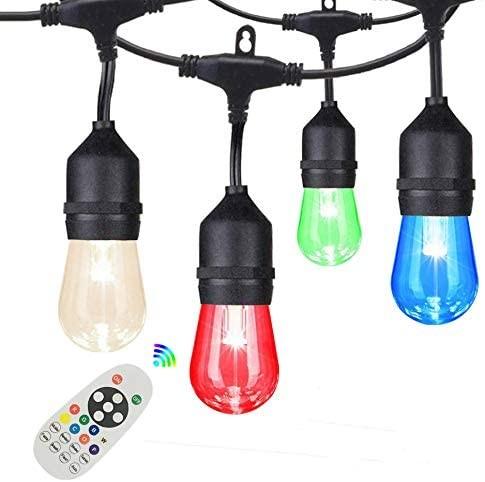 Buy cheap 48Ft RGB Shatterproof Vintage Edison Bulb Outdoor String Lights from wholesalers