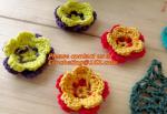 handmade hook needle crochet diy accessories three-dimensional flower