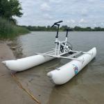 Resort Hotel Water Play Equipment Alloy Pedal Bike Floating Inflatable Water