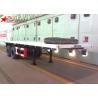 Buy cheap Two Axle 20FT 8 Tires White Flatbed Car Trailer With Twist Locks , Long Life from wholesalers