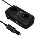 Car Power Inverter Dc 12v To 110v Ac Dual Usb 3.1A GaN PD Quick Charger