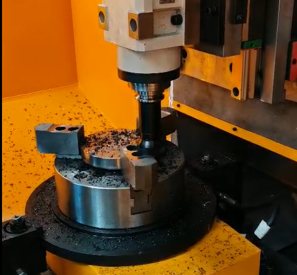High Speed CNC Metal Flange Drilling Machine With 2 Spindles Siemens system